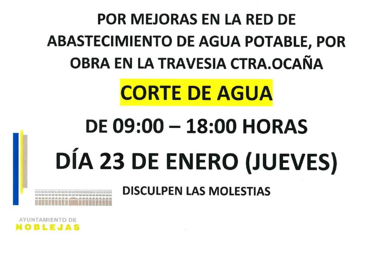 corte agua 23 enero