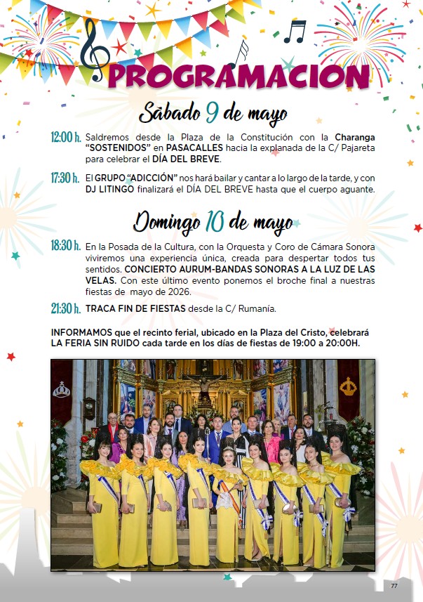 programación mayo 4 fiestas locales nobleas