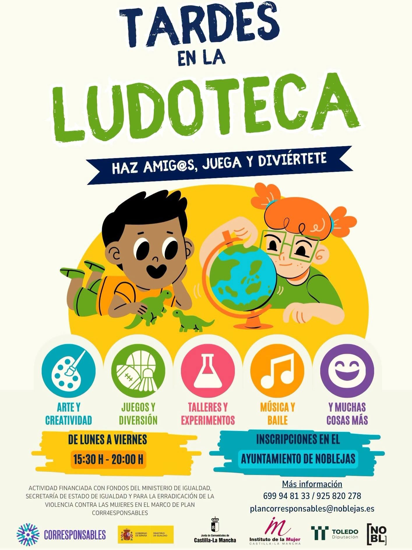Cartel de la Ludoteca de Noblejas para el curso 2026/2027