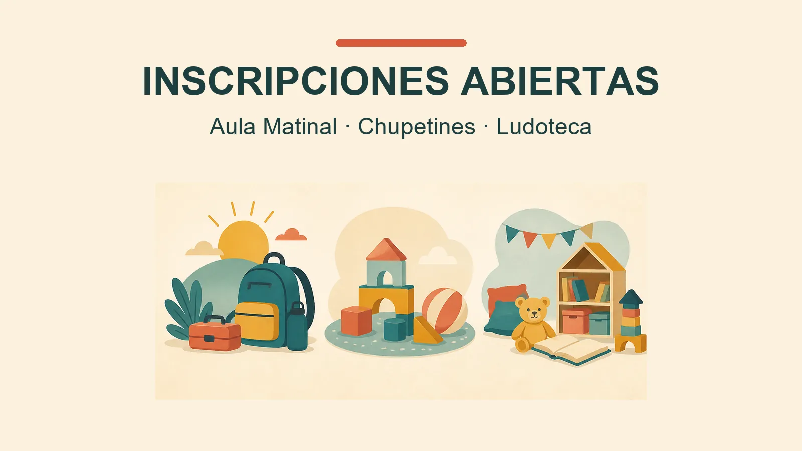 Inscripciones abiertas para Aula Matinal, Chupetines y Ludoteca 2026/2027 en Noblejas