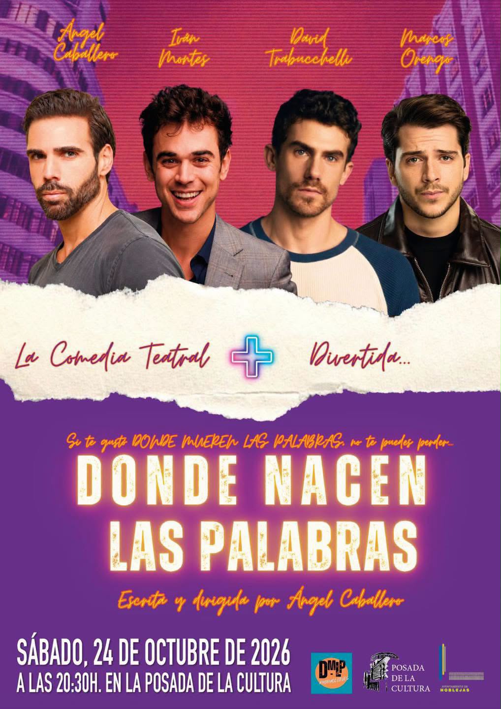 Cartel de la obra Donde nacen las palabras en Noblejas