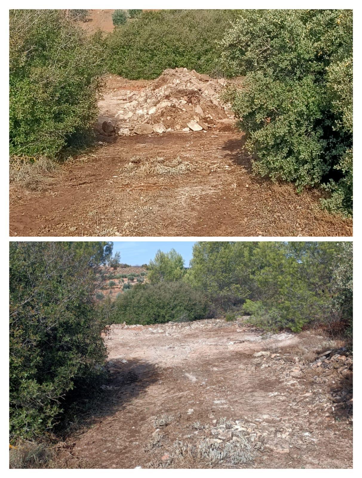 Retirada de escombros en parajes naturales de Noblejas